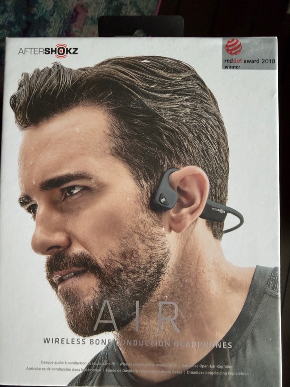 Aftershokz Air Wireless Bone Conduction On-Ear Headphones - Gray